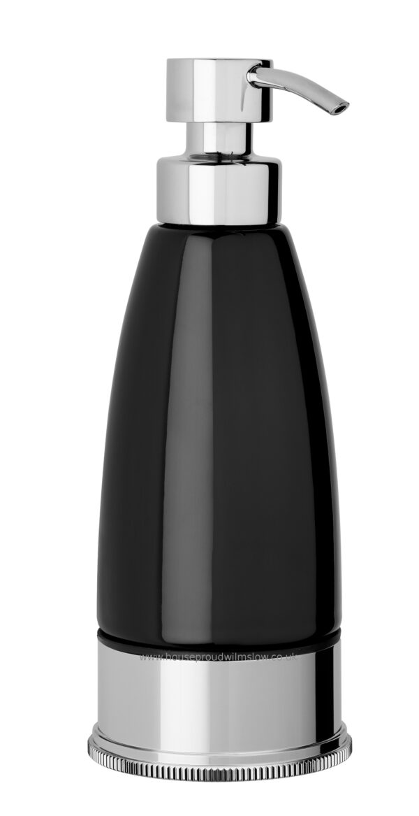 Style Moderne Freestanding Liquid Soap Dispenser. Black ceramic-0