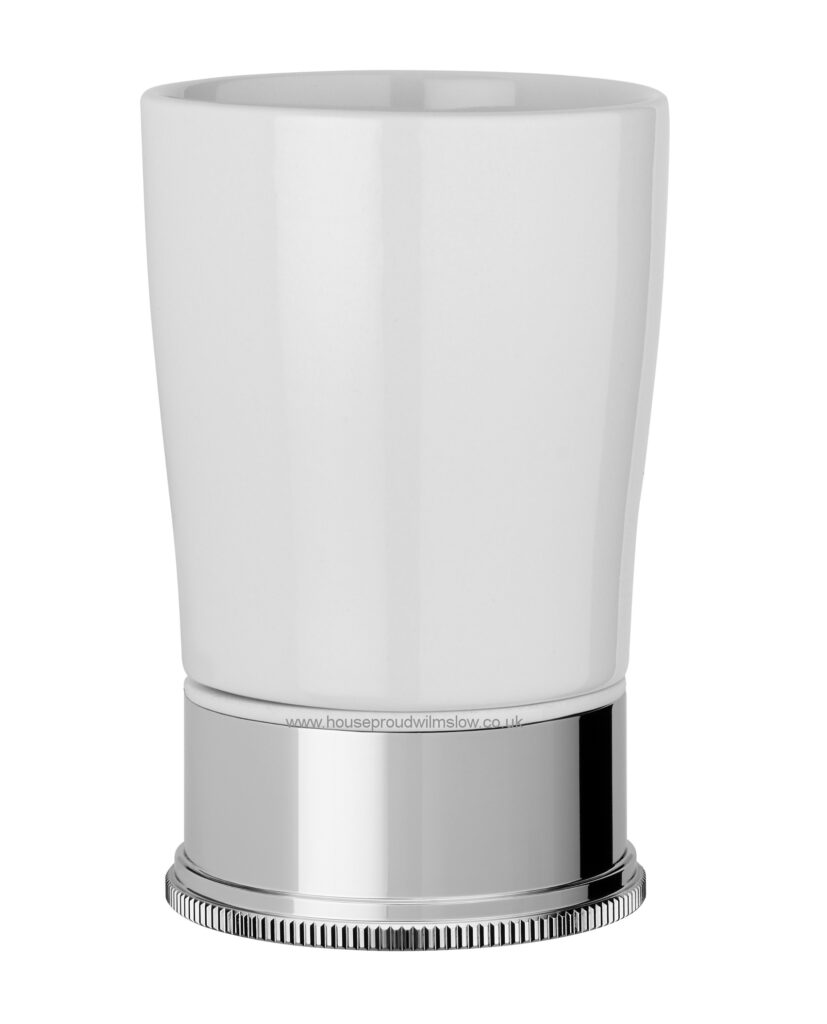 Style Moderne Freestanding Tumbler Holder. White ceramic-0